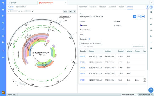 Software de laboratorio - Inventory - Benchling - de gestión / de impresión / con sistema de seguimiento