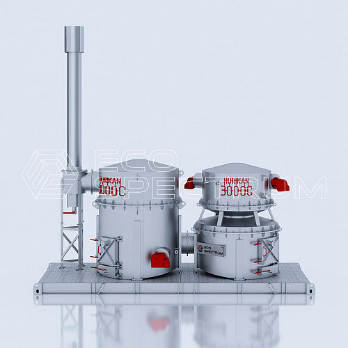 Incinerador para residuos médicos - HURIKAN 3000 C 0,5 - Eco-Spectrum LLC - de desechos