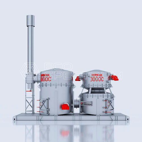 Incinerador médico - HURIKAN 3000 C 1,5 - Eco-Spectrum LLC - de desechos