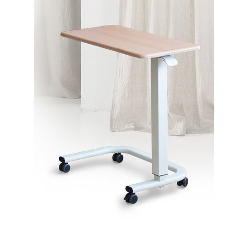 Mesa de cama de altura regulable - ENT-1001C - Enigma Care - con ruedas / neumática / con accionamiento manual