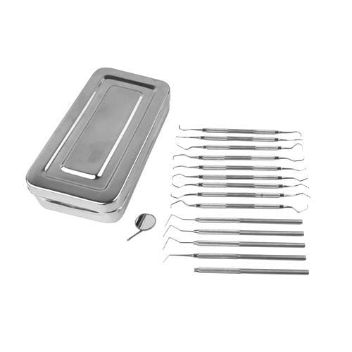 Kit de instrumentos para periodoncia - TI-DEN-PK-102 - TRANSACT INTERNATIONAL - de acero inoxidable