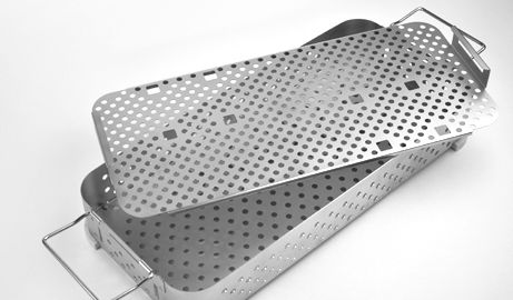 Bandeja de esterilización para instrumental dental - ALFAPLEX - para instrumental ortopédico / perforada / de acero inoxidable