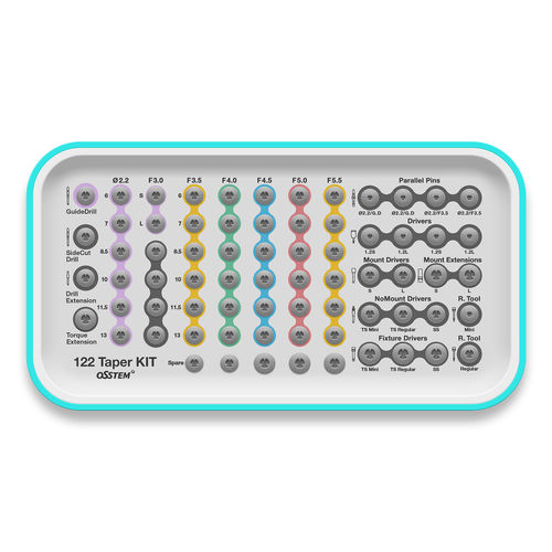 Kit de instrumentos para cirugía dental - 122 - Osstem Implant France
