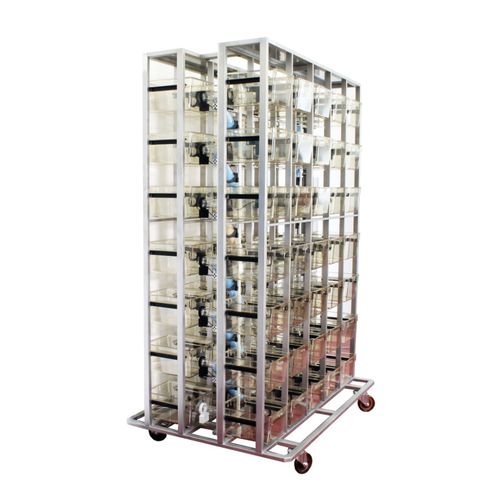 Jaula para la experimentación animal modular - ColonyRack - PhenoSys - con ruedas