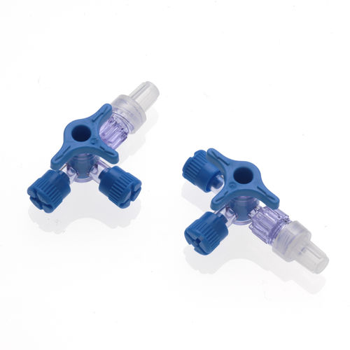 Conector para perfusión con grifo - R3LVCR3 - DIDACTIC - con válvula hemostática / en T / LUER®-lock