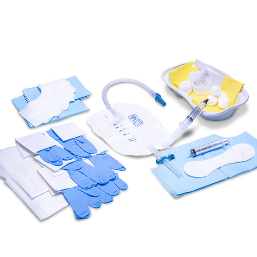 Kit médico de sondeo urinario - Well Lead Medical - con guantes