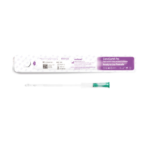 Catéter de drenaje urinario - ConviCath® Pro  - Well Lead Medical - uretral / con revestimiento hidrófilo / femenino
