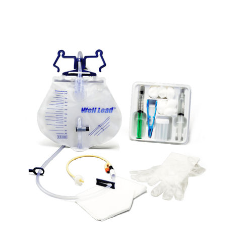 Kit médico de sondeo urinario - Well Lead Medical - de colocación de catéteres urinarios / con guantes