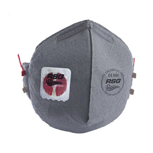 Mascarilla FFP2 - F NR D OV FR  - RSG Safety - sin látex / con válvula de espiración / con filtro de carbón activado