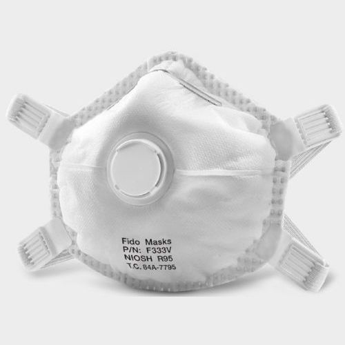 Mascarilla R95 - F333V - FIDO MASKS CO., LTD. - sin látex / con válvula de espiración / tipo copa