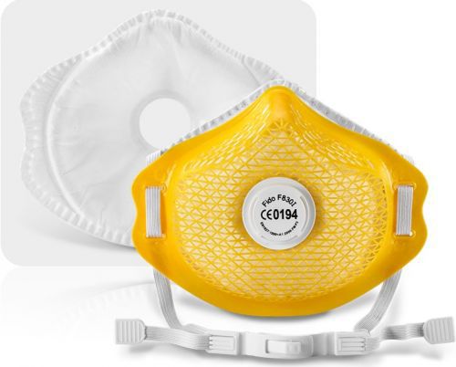 Mascarilla de protección EN1827 - F830I - FIDO MASKS CO., LTD. - sin látex / con válvula de espiración / con filtros intercambiables