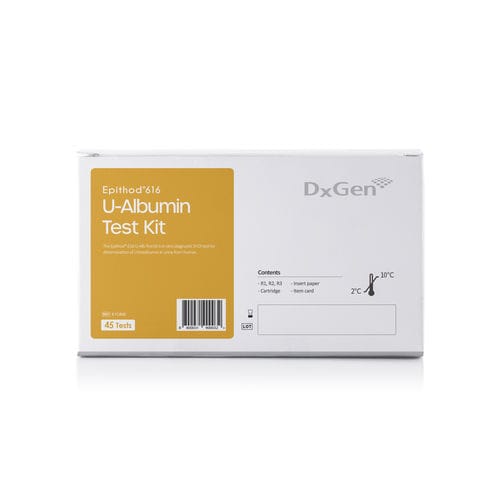 Kit de prueba de enfermedades renales - Epithod®616 - DxGen Corp - de microalbúmina / de albúmina / urinario