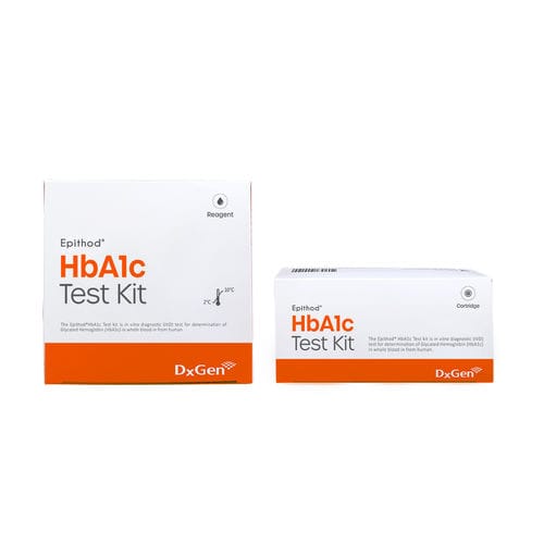 Kit de prueba de diabetes - Epithod® - DxGen Corp - de hemoglobina / HbA1c / de sangre total