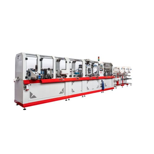Línea de producción automática - dm packaging group - de mascarillas FFP2/FFP3 / rotativa
