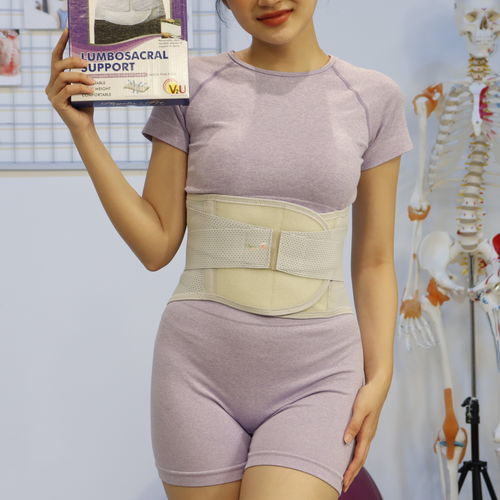 Faja de sujeción lumbosacra - Physio+Fit - V2U Healthcare - para adulto / semirrígida / L