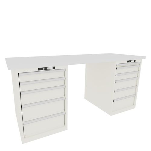 Mesa de trabajo - 78.940.110 - LISTA - rectangular / con cajones
