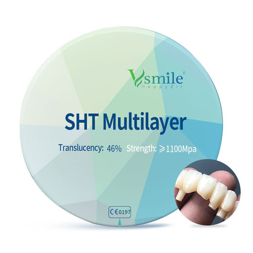 Material dental de circona - SHT  - Hunan Vsmile Biotechnology Co. Ltd - para inlays dentales / para onlays dentales / CAD CAM