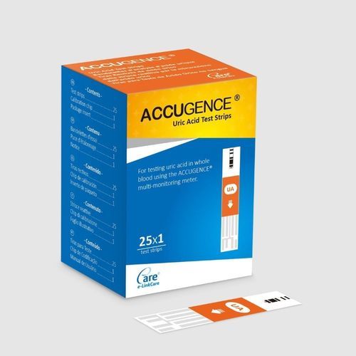 Tira de prueba de hematocrito - ACCUGENCE ® - e-LinkCare Meditech - multiparamétrica / de prueba de ácido úrico / de sangre