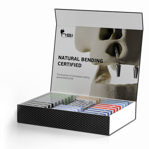 Implante dental cilíndrico cónico - DELUXE BOX - NSI srl - de titanio / interno / externo