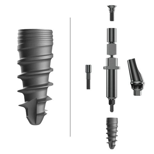 Implante dental cónico - Full Pack New Maunt - All-Inclusive Biphasic - NSI srl - de titanio / hexágono interno / interno