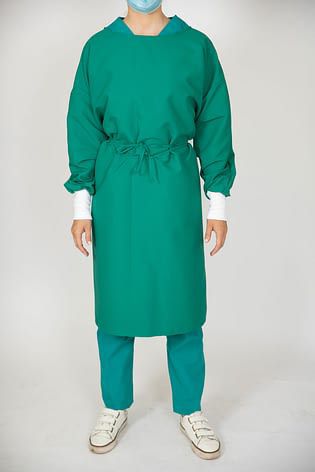 Bata quirúrgica unisex - 145 - Gowri Health House - de algodón / transpirable / verde