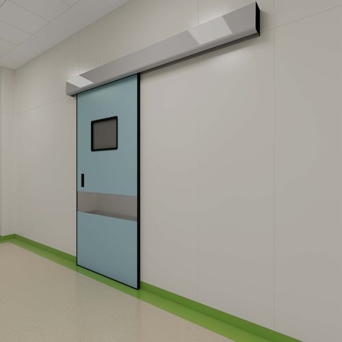 Puerta de hospital - Shenzhen Seacrown Electromechanical - corredera / de acero inoxidable / automática