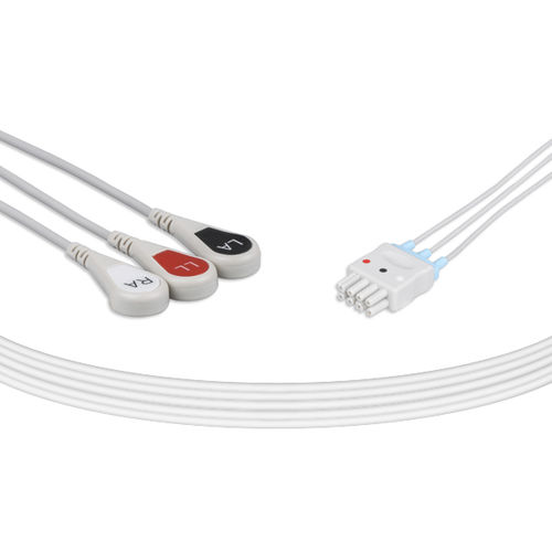 Cable de ECG médico - NKB3-90S - Unimed Medical Supplies - 3 hilos / para Nihon Kohden / reutilizable