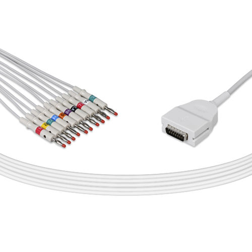 Cable de ECG médico - E10-BK1-B - Unimed Medical Supplies - clavija tipo banana / 10 derivaciones / para Mortara