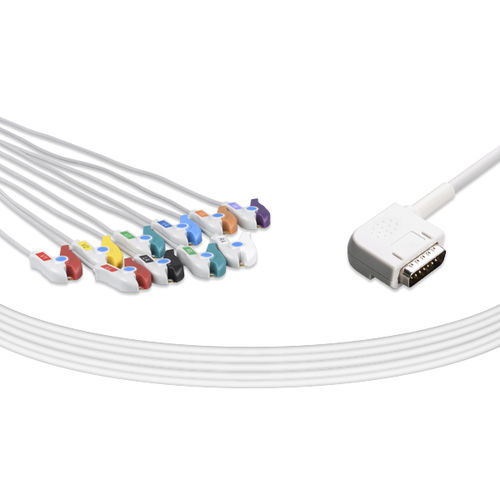 Cable de ECG médico - E10R-KZ2-P - Unimed Medical Supplies - 10 derivaciones / para GE Healthcare / reutilizable
