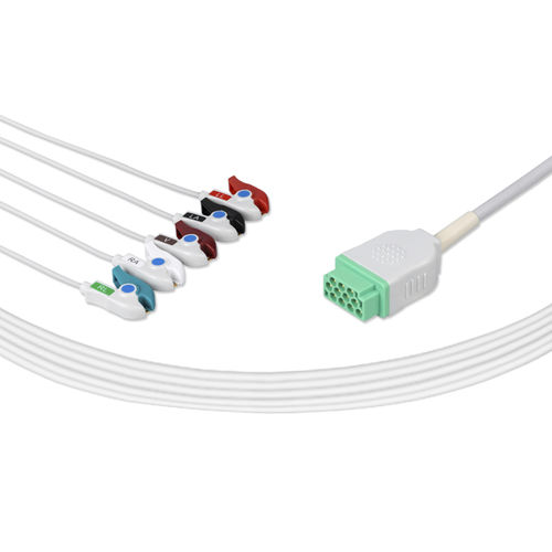 Cable de ECG médico - 2586P - Unimed Medical Supplies - 5 derivaciones / para GE Healthcare / reutilizable