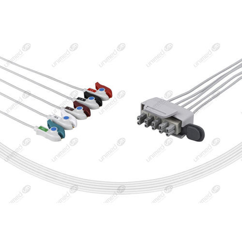Cable de ECG médico - AT5-90P - Unimed Medical Supplies - 5 derivaciones / para Philips