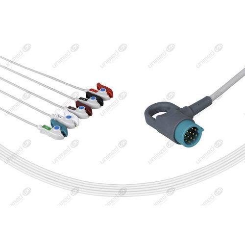 Cable de ECG médico - 2527P - Unimed Medical Supplies - 5 derivaciones / para Medtronic / reutilizable