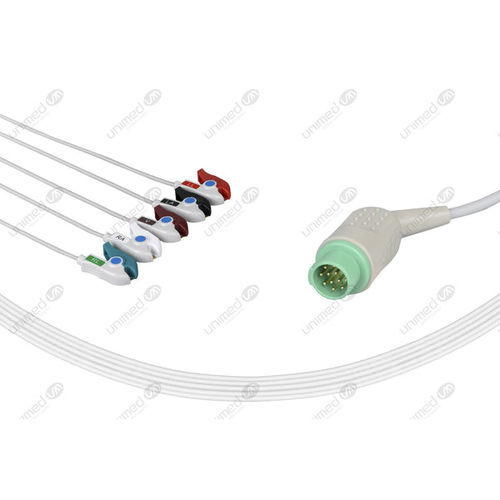 Cable de ECG médico - 2599P - Unimed Medical Supplies - 5 derivaciones / para Fakuda Denshi / reutilizable