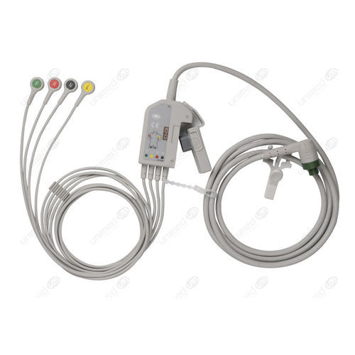 Cable de ECG médico - 24131S-I - Unimed Medical Supplies - 4 hilos / para Schiller / reutilizable