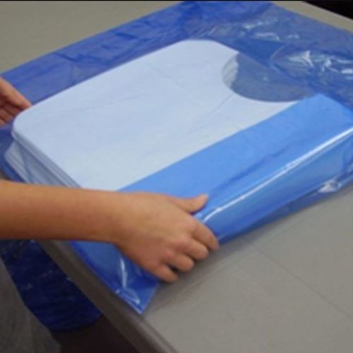 Babero médico desechable - Sirane - para adulto / azul