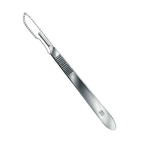 Escalpelo con mango metálico - M- 002 - Medicta Instruments - con hoja intercambiable / de seguridad