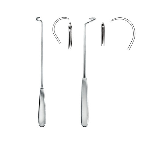 Aguja para sutura - 06-390 - Medicta Instruments - de Deschamps / embotada