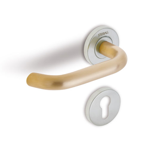Asidero antimicrobiano - Rambouillet - LEBRONZE ALLOYS - Steriall - de puerta de hospital / antibacterias