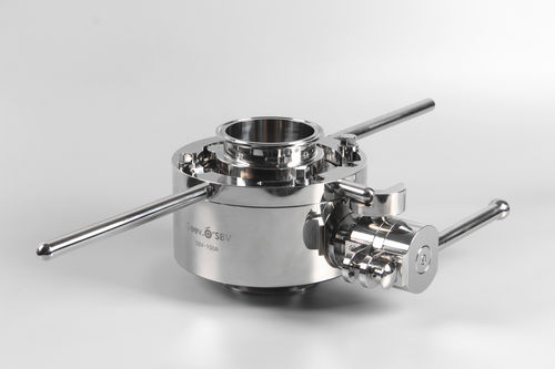 Válvula de mariposa de dos vías - SBV series - GEEVO TECHNOLOGY - para la industria farmacéutica / para transferencia entre zonas de contención / αβ