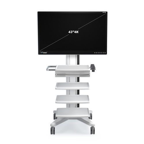 Carro médico - YKD-2100B - AKX - para endoscopia / 2 bandejas / con soporte para monitor
