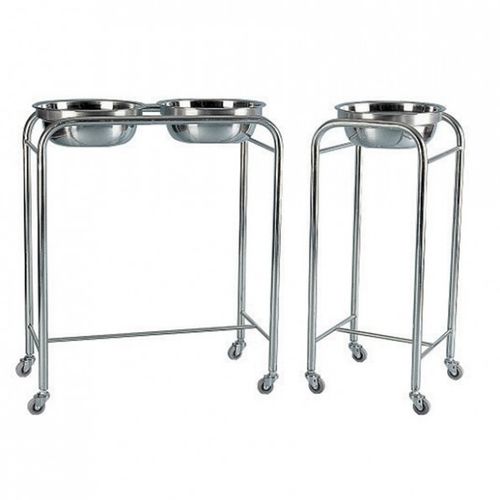 Portacuencos con dos recipientes - SW-WBS01 - Sungwon Industry co, Ltd - con ruedas / de acero inoxidable