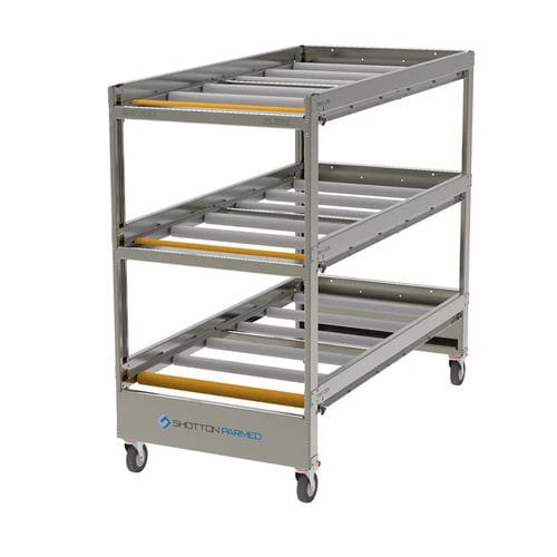 Scaffalatura di stoccaggio para camillas mortuorias - Shotton Parmed - con ruedas / de acero inoxidable