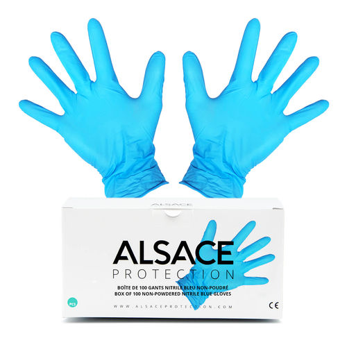 Guante de nitrilo - Alsace Protection - médico / de laboratorio / de lavado