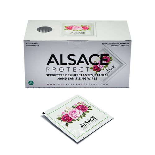 Toallita limpiadora para la higiene de las manos - Alsace Protection - lote de 30