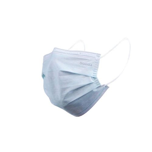 Mascarilla quirúrgica de tipo II - SOLIDA® - Maesindo Indonesia - caja de 50 / azul / blanca