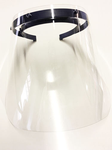 Pantalla facial de policarbonato - T00051 - T-TEK - con visera / con tratamiento antivaho / reutilizable