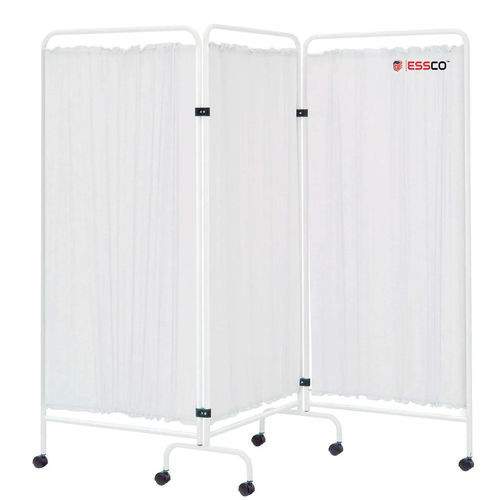 Biombo médico móvil - 611 - ESSCO - fijo / 3 paneles / de acero inoxidable