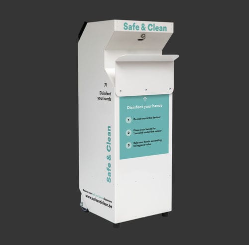Dispensador de solución hidroalcohólica de suelo - V4 - SAFE AND CLEAN - automático