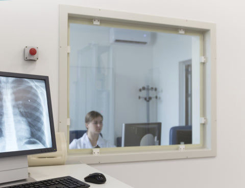 Ventana de observación - XrayCurtains - de protección radiológica / fija / de cristal de plomo