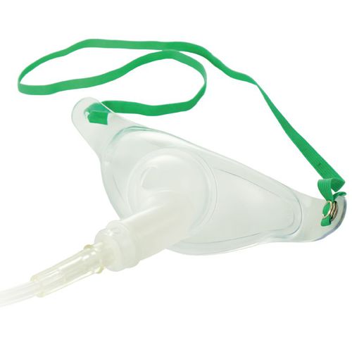 Máscara de oxígeno de traqueotomía - NCS-548	 - Non-Change Enterprise - sin látex / transparente / ajustable